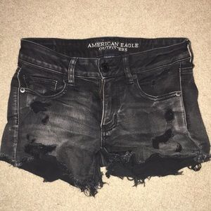 American Eagle Black denim shorts